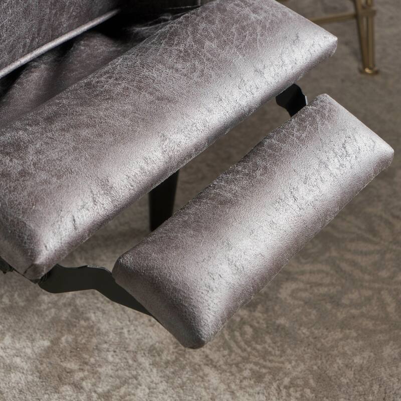 Mervynn Mid-Century Modern Microfiber Recliner (Set of 2) by Christopher Knight Home