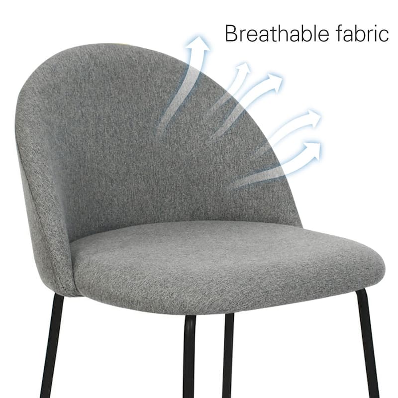 Nano Upholstered 25 inch Metal Frame Counter Stool (Set of 2) - 36"x19"x18"