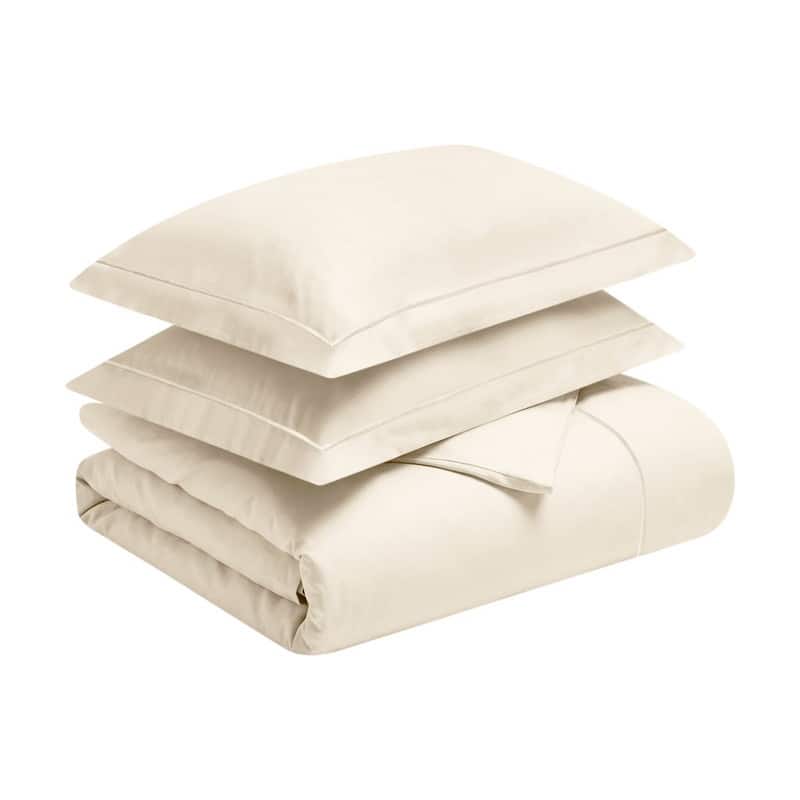 Superior Egyptian Cotton 650 TC Embroidered Duvet Cover Set
