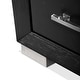preview thumbnail 10 of 14, Furniture of America Alaric Modern Black Solid Wood Nightstand with 2 Drawers and USB Ports