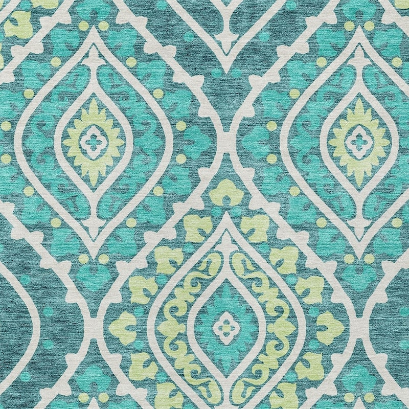 HomeRoots Floral Transitional Rectangle Outdoor Rug