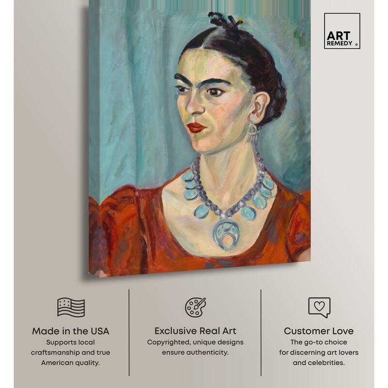 Frida Kahlo by Magda Pach 1933 Canvas by Art Remedy, Gallery Wrapped