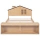 preview thumbnail 12 of 28, Full Size House Platform Bed with LED Lights and Storage, Rustic Wood Finish