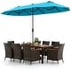 preview thumbnail 2 of 112, Costway 11 PCS Patio Wicker Dining Set with Double-Sided Outdoor - See Details