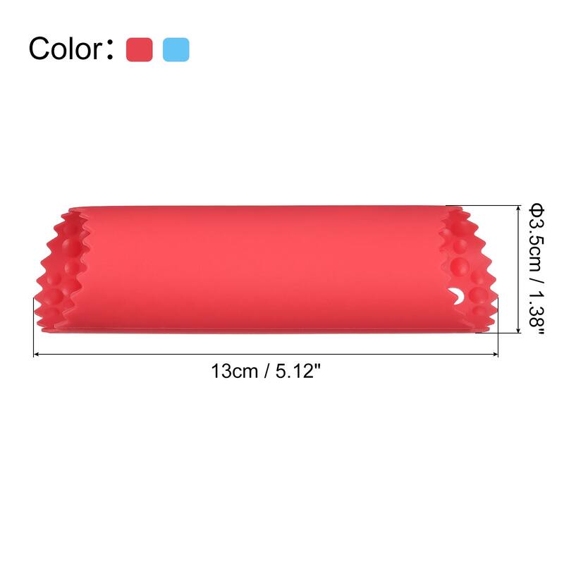 Silicone Garlic Peeler Tube Non Slip for Useful Kitchen Tool, Blue/Red - Blue/Red