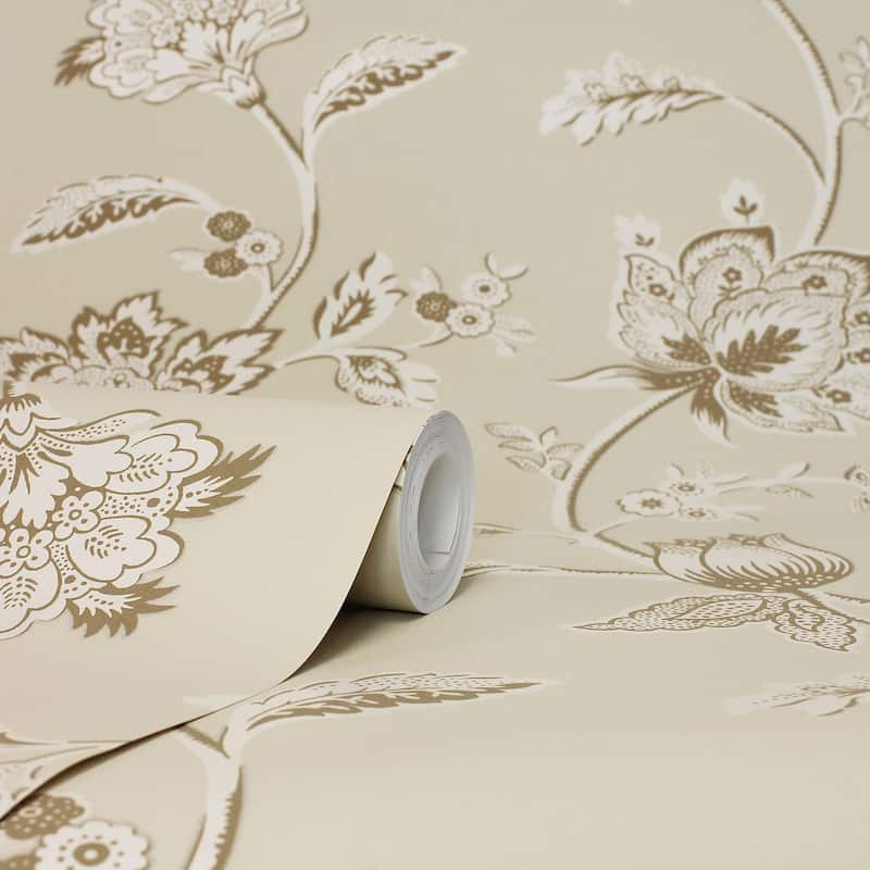 Fine Decor Juliette Light Yellow Jacobean Wallpaper
