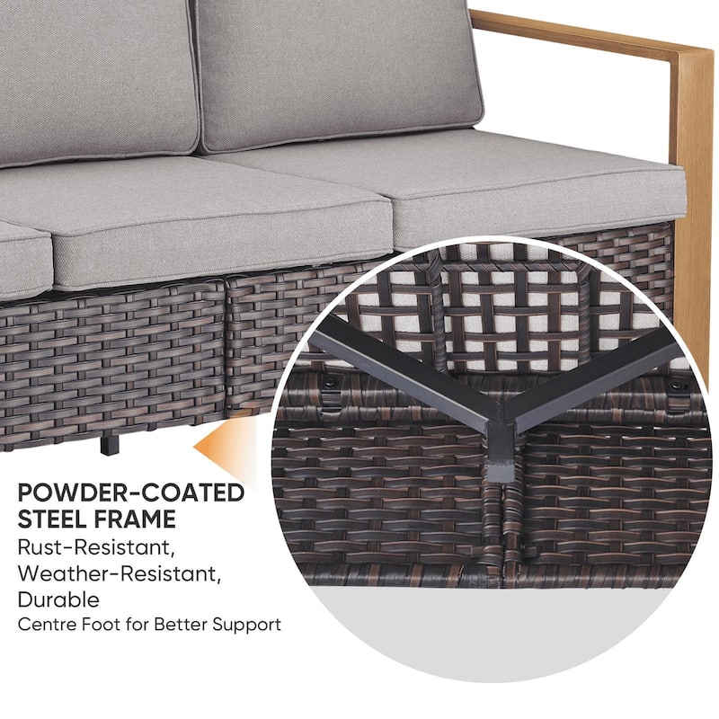 High Back Outdoor Furniture with Thick Cushion