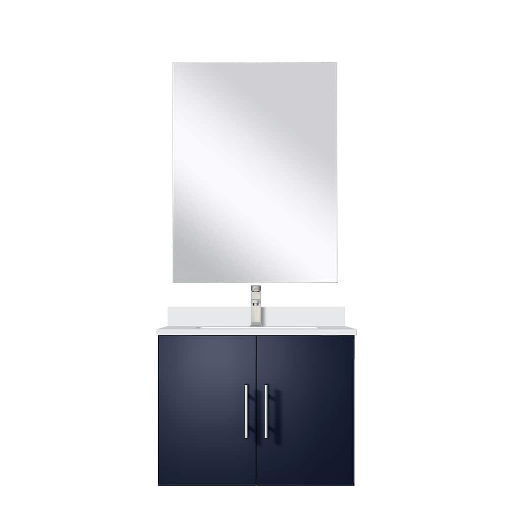Bathroom Vanity Set with Marble Top, Single Hole Faucet, Mirror Included, Stainless Steel