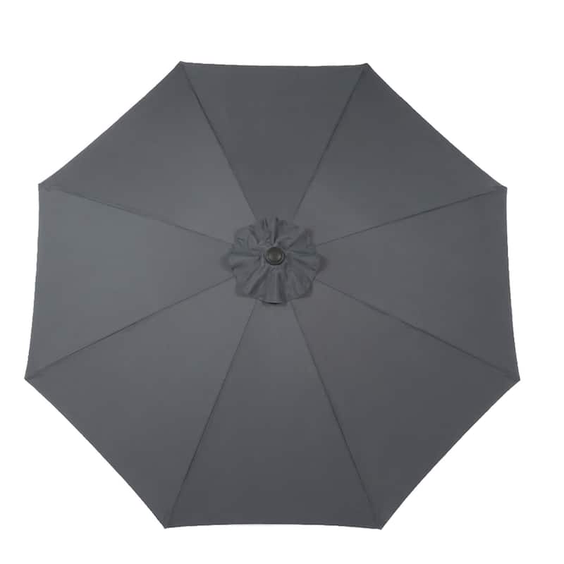 9ft patio umbrella replacement canopy 6 ribs in black Aoodor Patio Umbrella Replacement Canopy for 9 ft 8 Ribs Table Umbrella -  Overstock