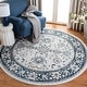 preview thumbnail 15 of 71, SAFAVIEH Isabella Hazbie Traditional Floral Oriental Area Rug 4' Round - Cream/Navy