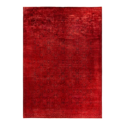 Contemporary Overdyed Wool Hand Knotted Area Rug - 10' 2" x 14' 4"
