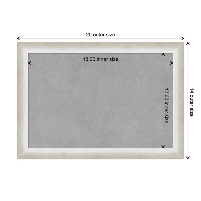 Amanti Art Two Tone Silver Framed Magnetic Board - Board Size 18x12