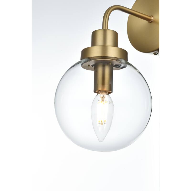 Hudson Clear Glass 1-light Bath Sconce