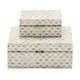Option 12", 8"W - Cream and White - Quatrefoil