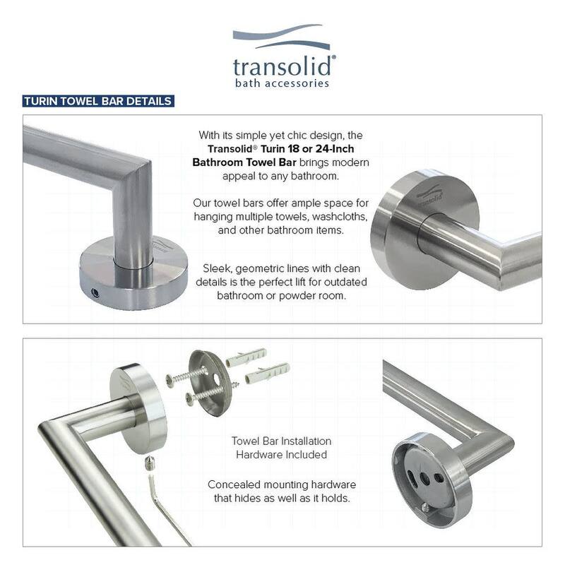 Transolid TTB24 Turin 23-5/8" Towel Bar