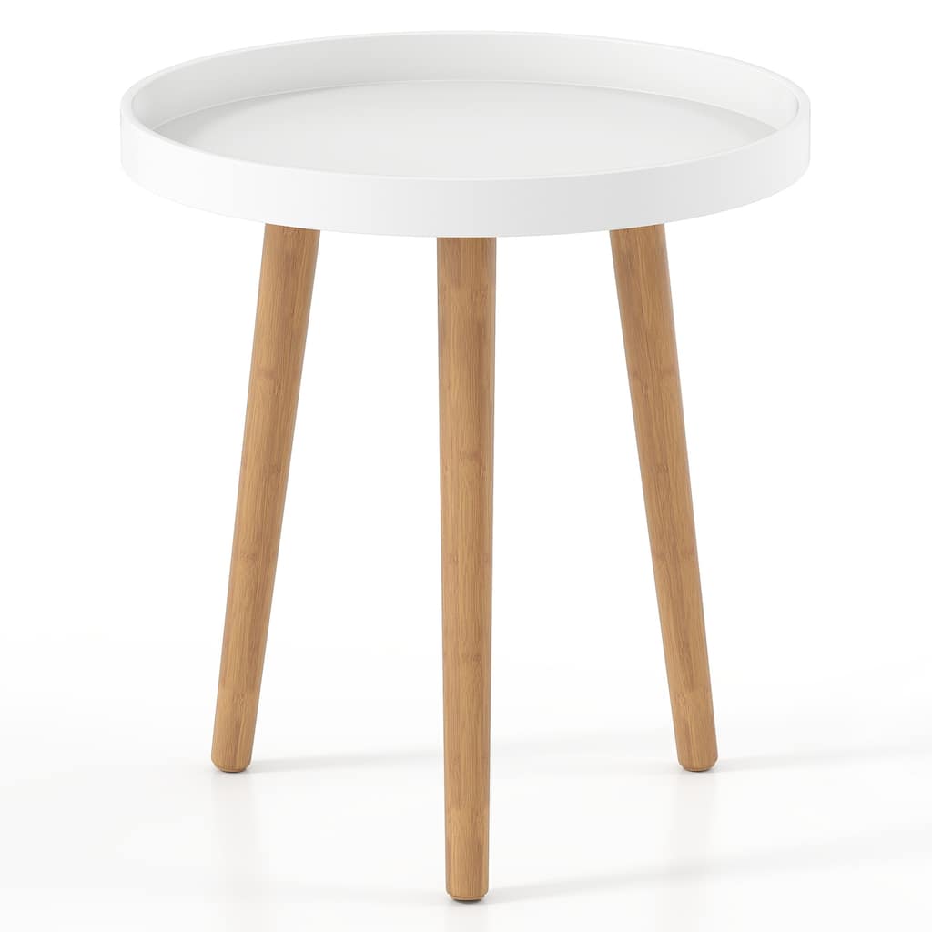 Costway Round Side Table Sofa Coffee End Accent Table Nightstand Home - See Details
