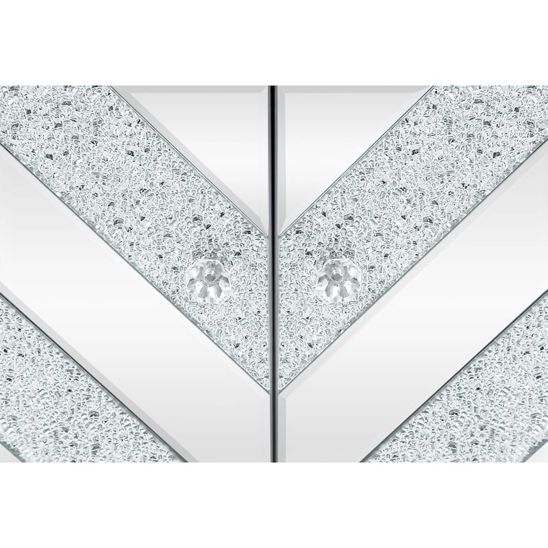 Storage Cabinet with Mirror Trim Living Room Dining Room Entryway Kitchen