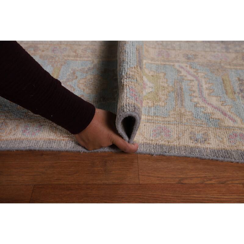 Oushak Turkish Large Area Rug Vegetable Dye Hand-Knotted Wool Carpet - 10'3"x 13'8"
