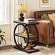 preview thumbnail 9 of 29, 3 Tiers End Table, Wood Side Table for Living Room, Slim Nightstand