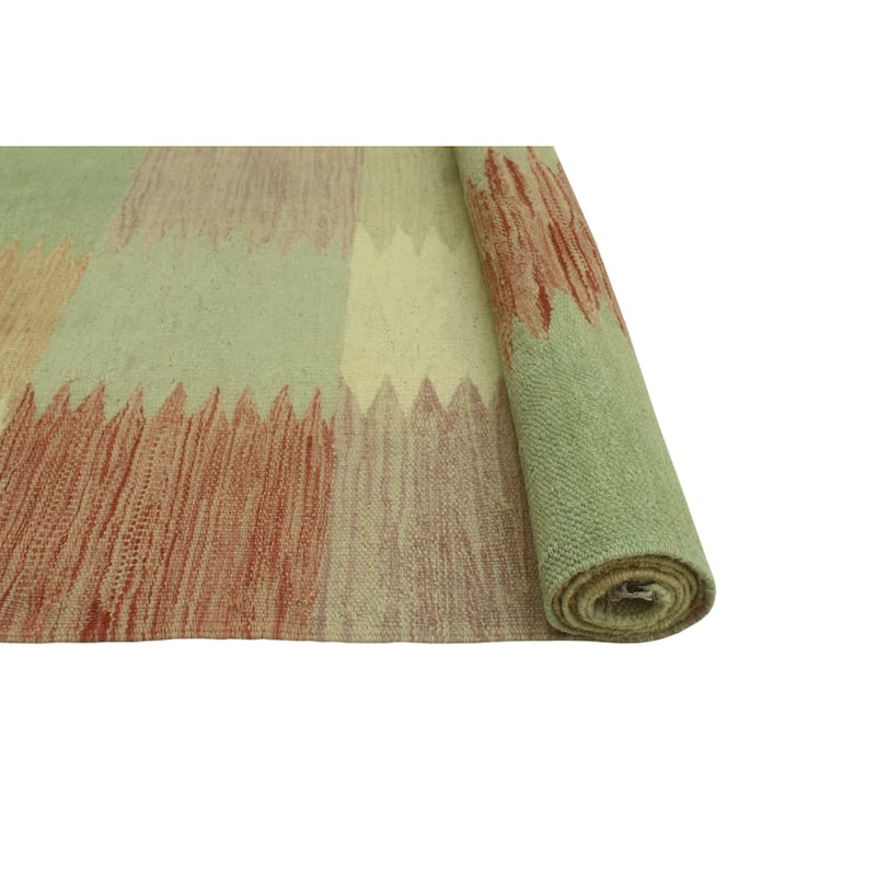 Sun Faded Flatweave Coltrane Lt. Green/Beige Rug - 7'7" x 9'9"
