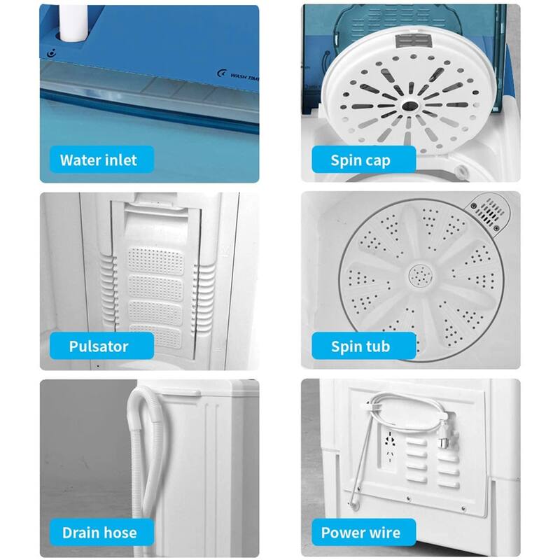 Built-in Drain Pump Semi-Automatic Twin Tubes Washing Machine - On Sale ...