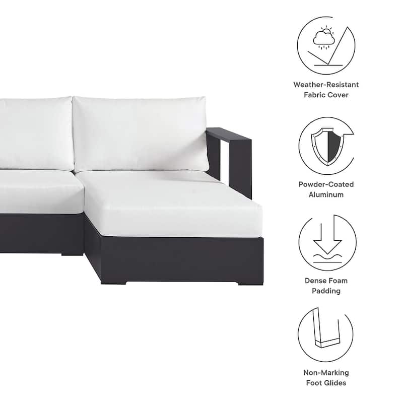 Tahoe Patio Aluminum 4-Piece Sectional Sofa Set