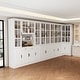 preview thumbnail 64 of 82, White Buffet Sideboard & Curio Bookcase Cabinet with Glass Doors