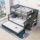 preview thumbnail 38 of 46, Stairway Twin-Over-Full Bunk Bed with Twin size Trundle
