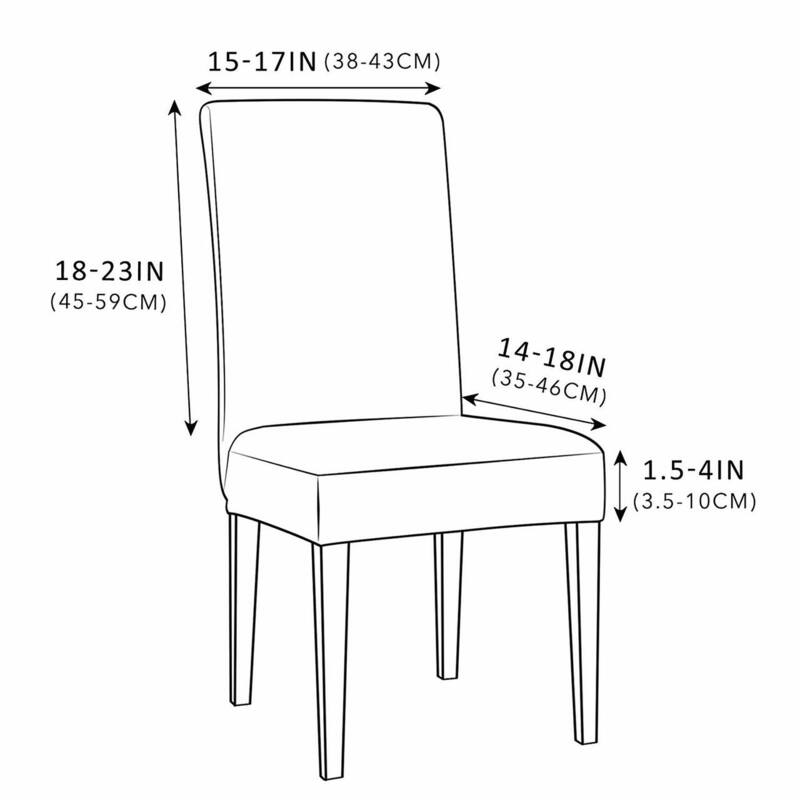 Enova Home Jacquard Polyester Spandex Fabric Stretch Dining Slipcovers Removable Anti-Dirty Fitted Furniture Protector Set of 2