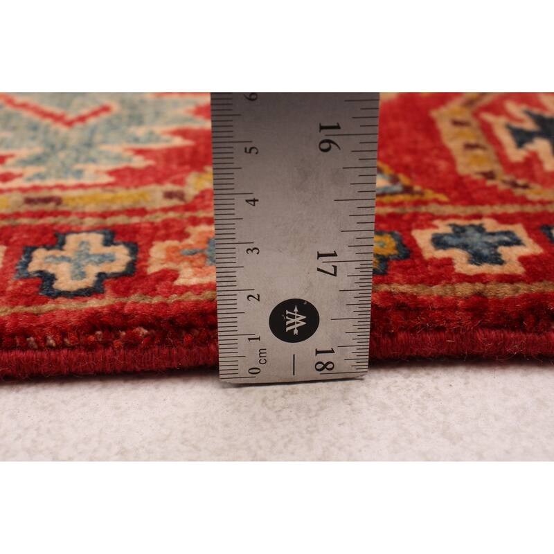 ECARPETGALLERY Hand-knotted Uzbek Ghazni Red Wool Rug - 2'8 x 6'5