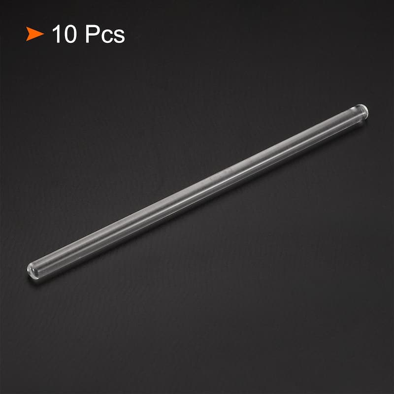 3.3 Borosilicate Glass Stick 6mm Dia Stir Rod Mixing Tools 10Pcs