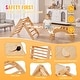 preview thumbnail 13 of 26, Pikler Triangle Set, Toddler Climbing Toys Indoor Playground, Ramp, and Arch, Montessori Climbing Set with Triangle
