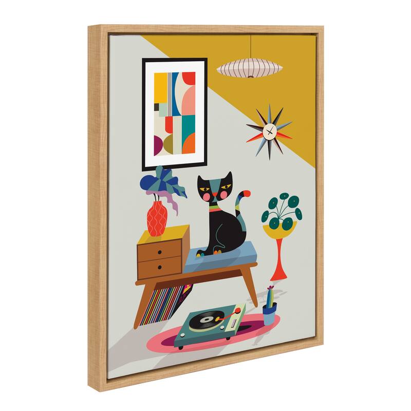Kate and Laurel Sylvie Player Framed Canvas by Rachel Lee