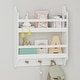 preview thumbnail 1 of 6, COSTARS 2-Tier Hanging Bookshelves for Wall Decor and Storage, Floating Book Shelves with Hooks, Wall Mounted Baby Book Shelf Assembly Required