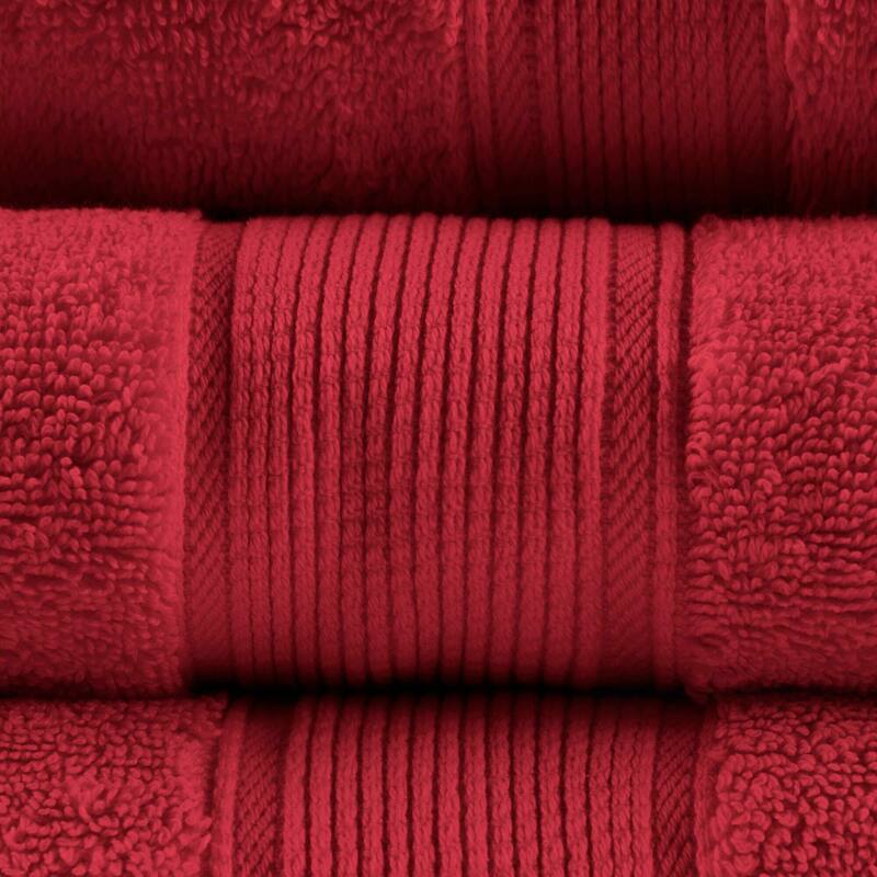 Ultra-Soft Cotton Absorbent Towel Set 8-Piece,red