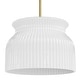 preview thumbnail 5 of 7, Hunter + Jasmine Roth Harlowe Modern Luxe Gold 1-Light 14" Pendant White Milk Glass - Transitional, Glam