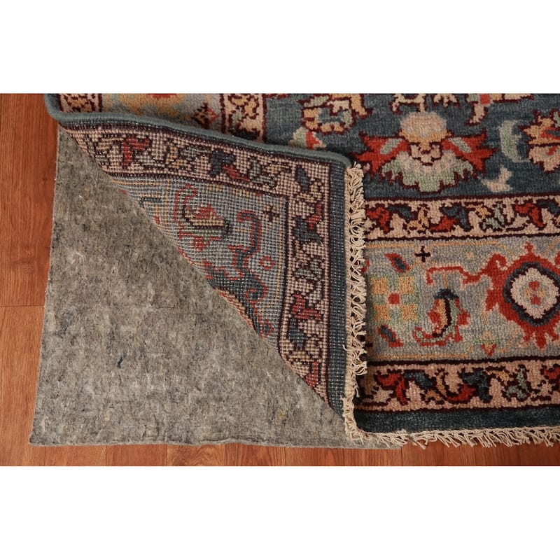 Blue Oushak Indian Area Rug Handmade Wool Carpet - 7'9"x 9'8"