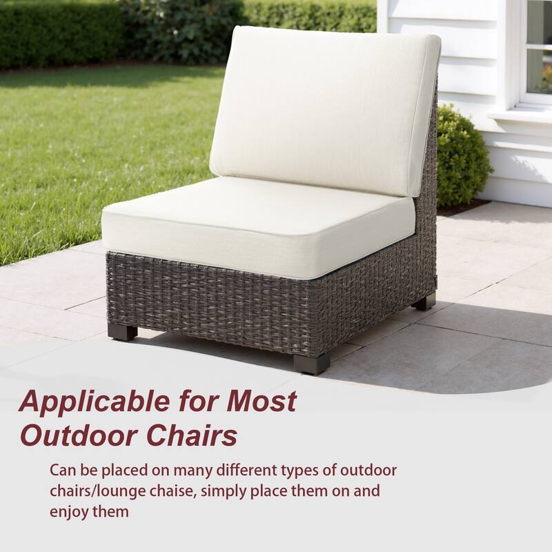 Outdoor 4.7" Thick Sunbrella Cushion Set with Back and Seat Cushions