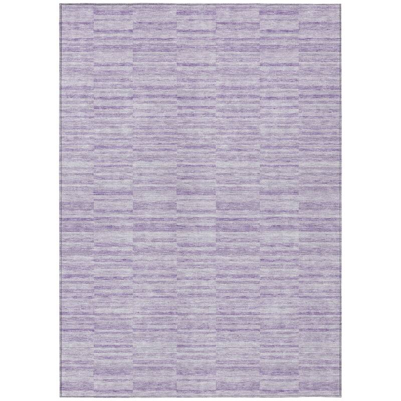 HomeRoots Striped Transitional Rectangle Outdoor Rug