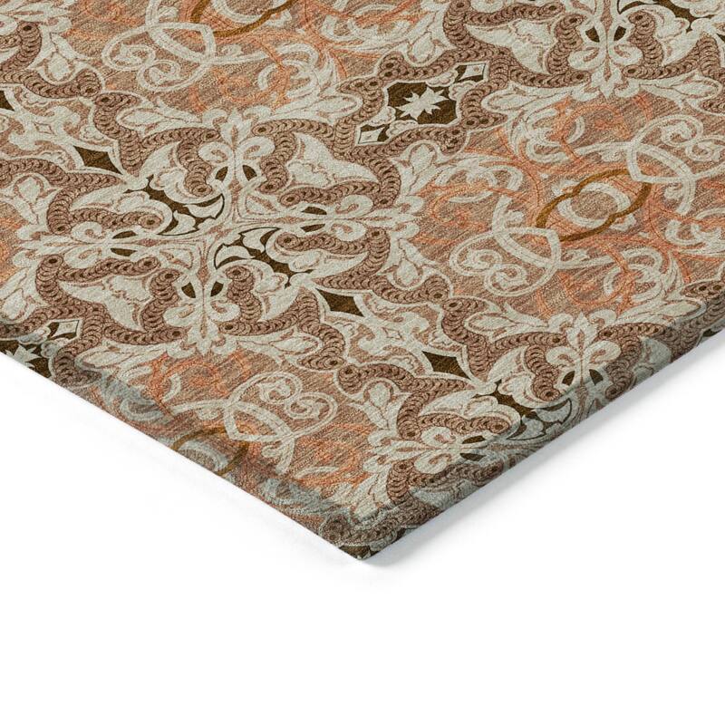 Machine Washable Indoor/ Outdoor Chantille Traditional Medallions Rug