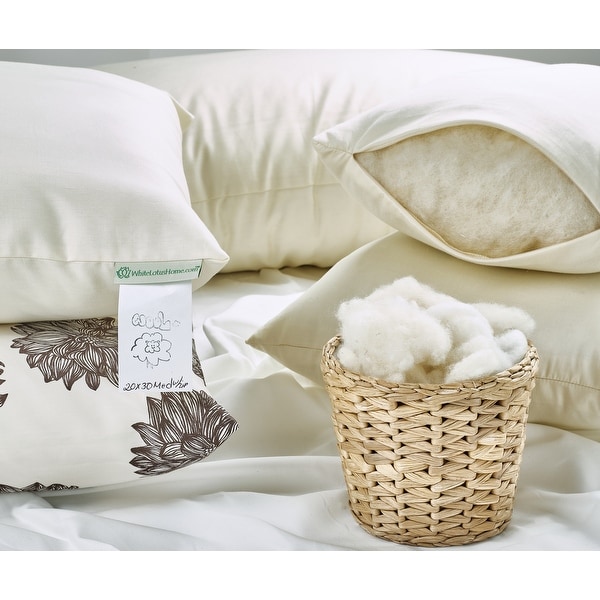White Lotus Home Wool Pillow