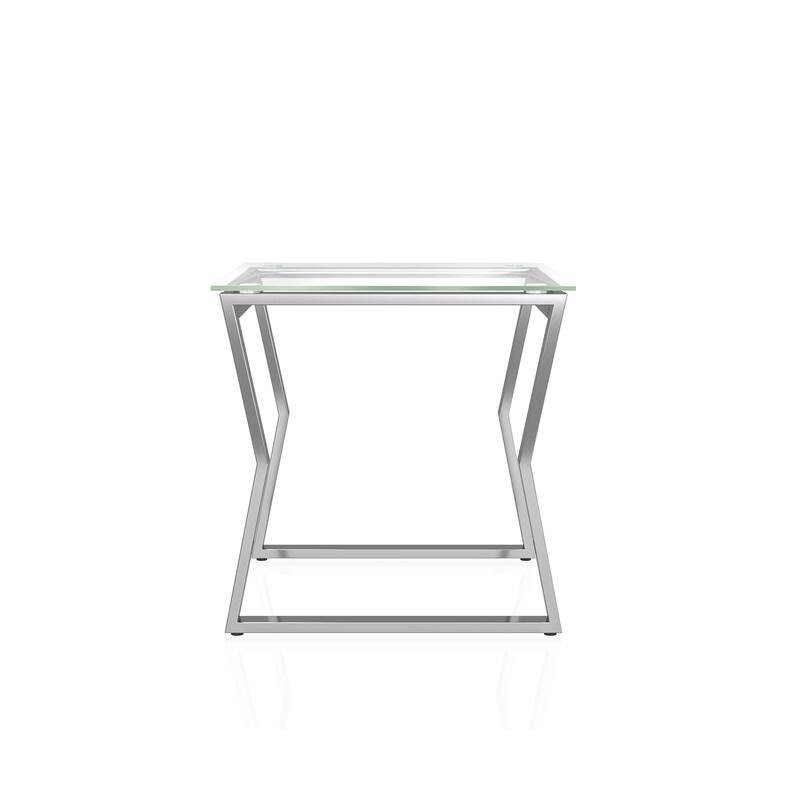 Kiloran Contemporary 24-inch Glass Top Side Table by Furniture of America