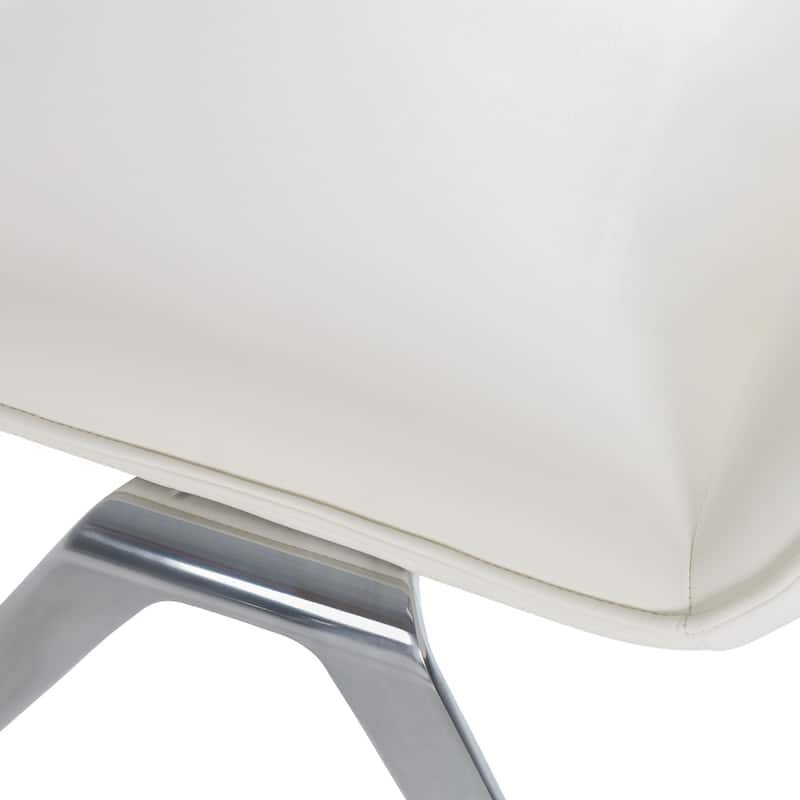 Modrest Cedric Modern White Vegan Leather Accent Chair