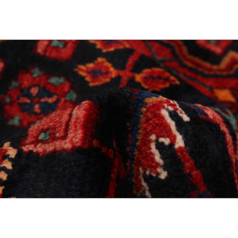 ECARPETGALLERY Hand-knotted Anatolian Vintage Navy, Red Wool Rug - 4'5 x 7'4