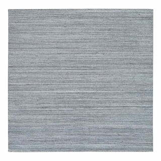 Shahbanu Rugs Arsenic Gray, Pure Wool Hand Loomed, Modern Striae Design ...