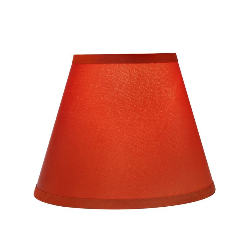 Aspen Creative Hardback Empire Shaped Spider Construction Lamp Shade in Burnt Orange (7" x 13" x 9 1/2")