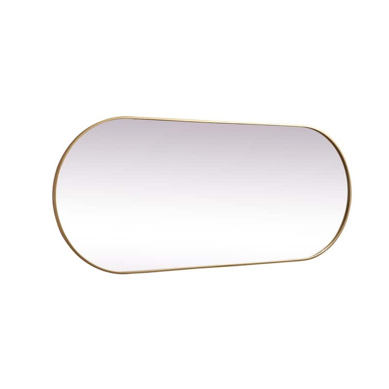 Indigo Home Metal Frame Oval Mirror 30x72 Inch