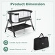 preview thumbnail 3 of 10, Costway Baby Bedside Sleeper Bassinet with Wheels & Storage Tray - 38'' x 22''x 28''-34'' (L x W x H)
