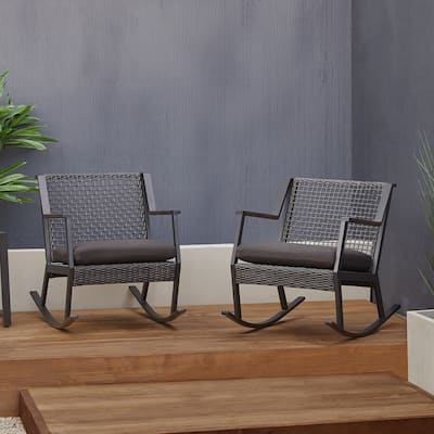 Calvin 25" Rocker Black (set of 2) by Real Flame