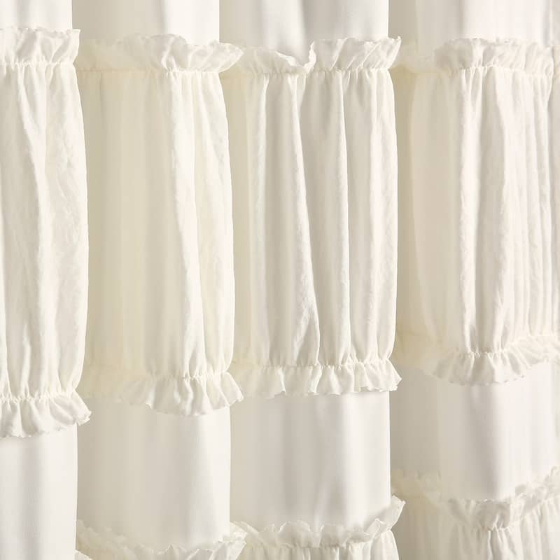 Lush Decor Nova Ruffle Window Curtain Panel Pair